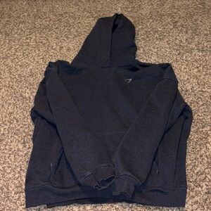 Gymshark Dark Navy/Gray Embroidered Logo Hoodie